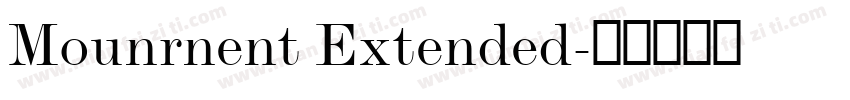 Mounrnent Extended字体转换